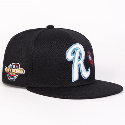 R Letter Embroidery Unisex Street Snapback Cap