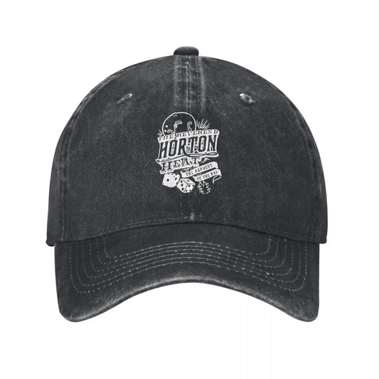 Vintage Distressed Reverend Horton Heat Denim Baseball Cap