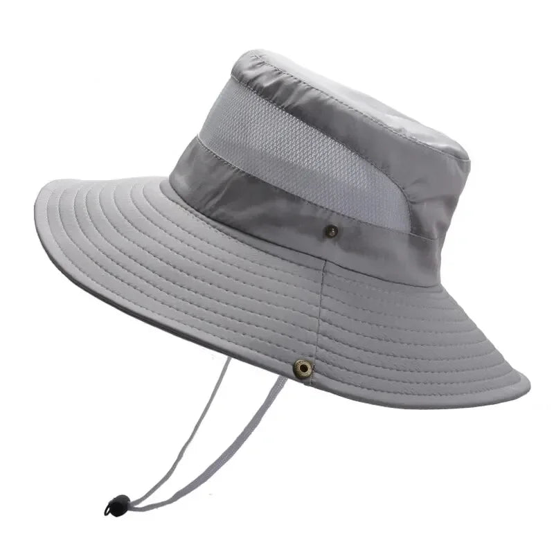 Summer Breathable Wide-Brim Outdoor Bucket Hat