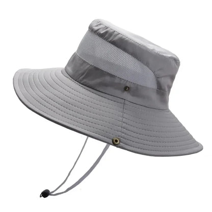 Summer Breathable Wide-Brim Outdoor Bucket Hat
