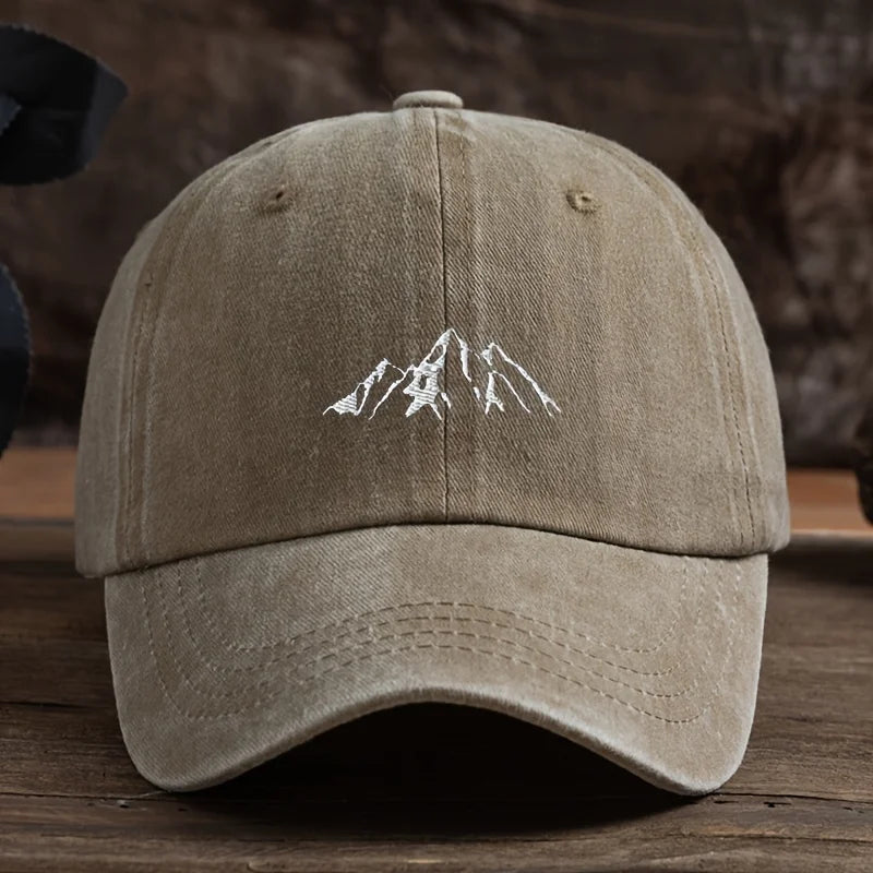 Men’s Mountain Peak Print Vintage Baseball Cap