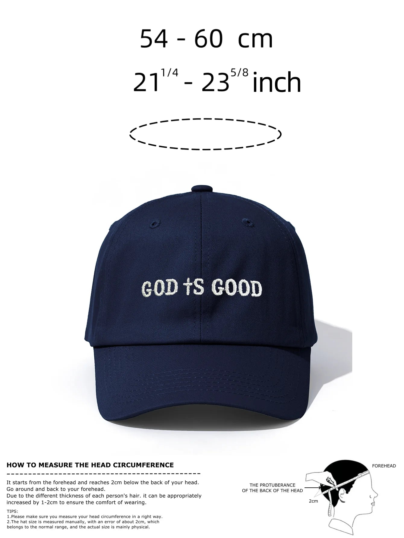 God Is Good Embroidery Dad Baseball Cap