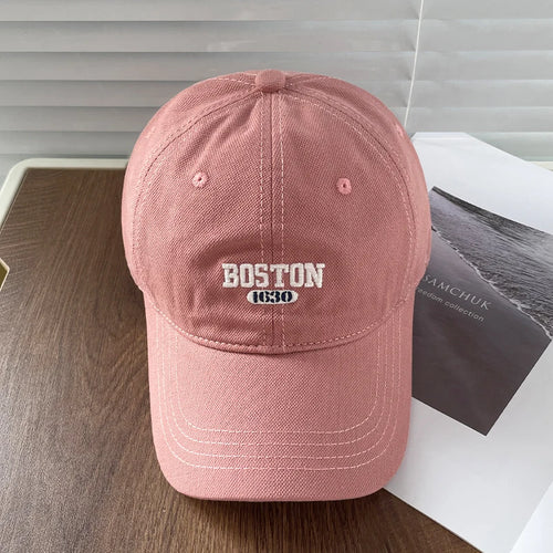 Boston Embroidered Baseball Cap Unisex