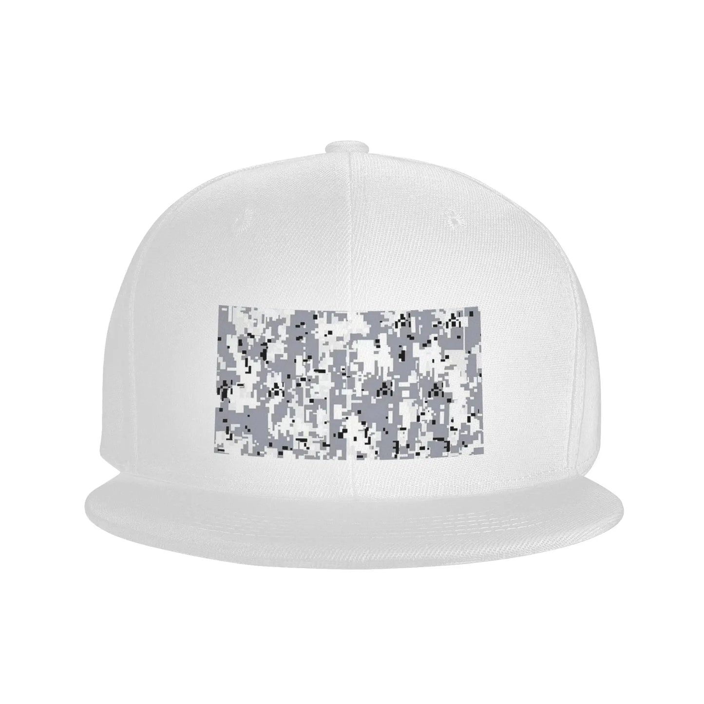 Black White Camouflage Snapback Cap