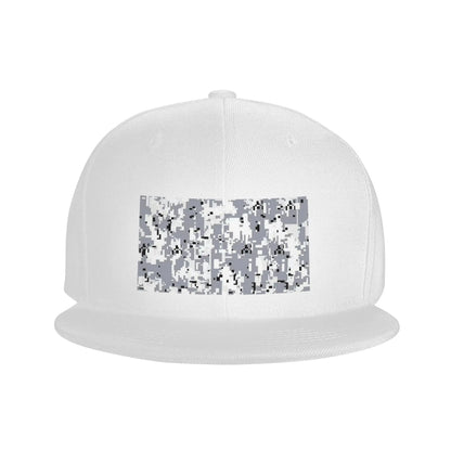 Black White Camouflage Snapback Cap