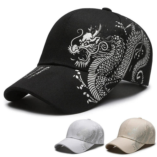 Chinese Dragon Pattern Quick Dry Baseball Cap