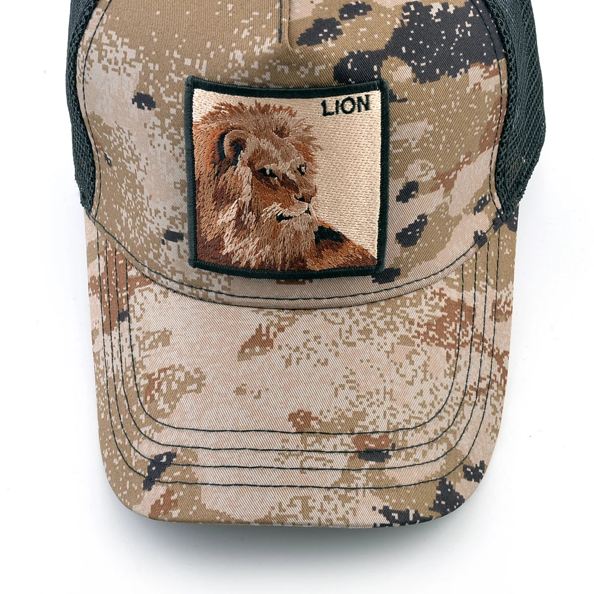 Camouflage Lion Embroidered Baseball Cap