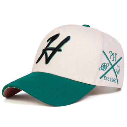 Unisex H Letter Embroidered Baseball Caps