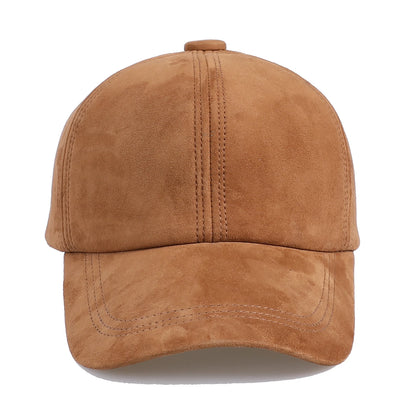 Genuine Suede Leather Adjustable Baseball Cap