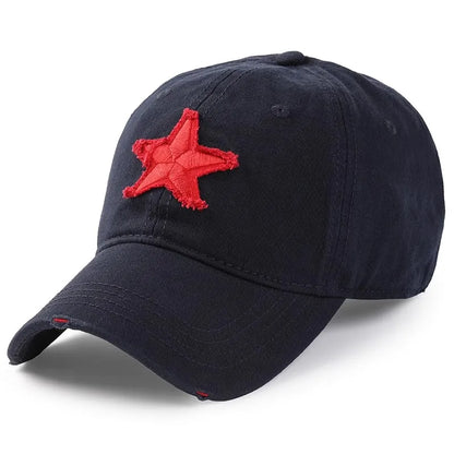 Vintage Distressed Red Star Baseball Cap