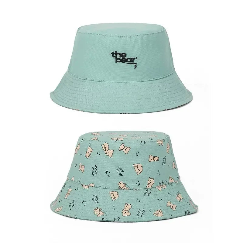 Cotton Cartoon Print Outdoor Travel Sun Bucket Hat