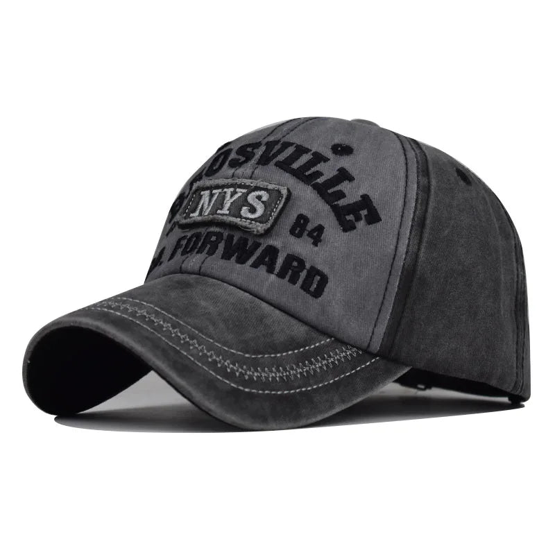 Letter Embroidered Baseball Cap Vintage Outdoor Sports Fishing Hat