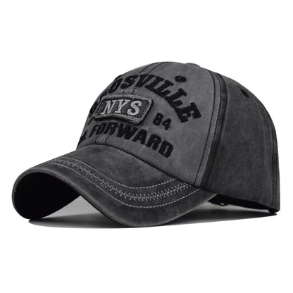Letter Embroidered Baseball Cap Vintage Outdoor Sports Fishing Hat
