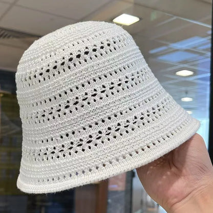 Handmade Crochet Floppy Hollow Summer Bucket Hat