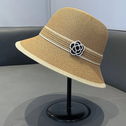 Women’s Camellia Straw Bucket Hat