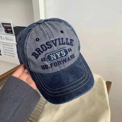 American Retro Letter Washed Baseball Cap