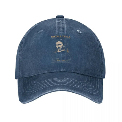 Nikola Tesla Distressed Washed Casual Baseball Cap