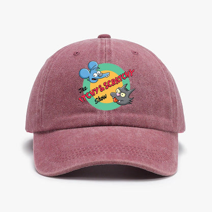 Retro Washed Printed Baseball Cap