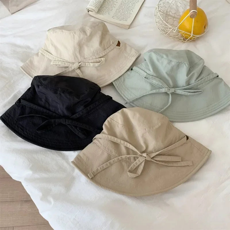 Korean Lace-Up Lightweight Fisherman Bucket Hat