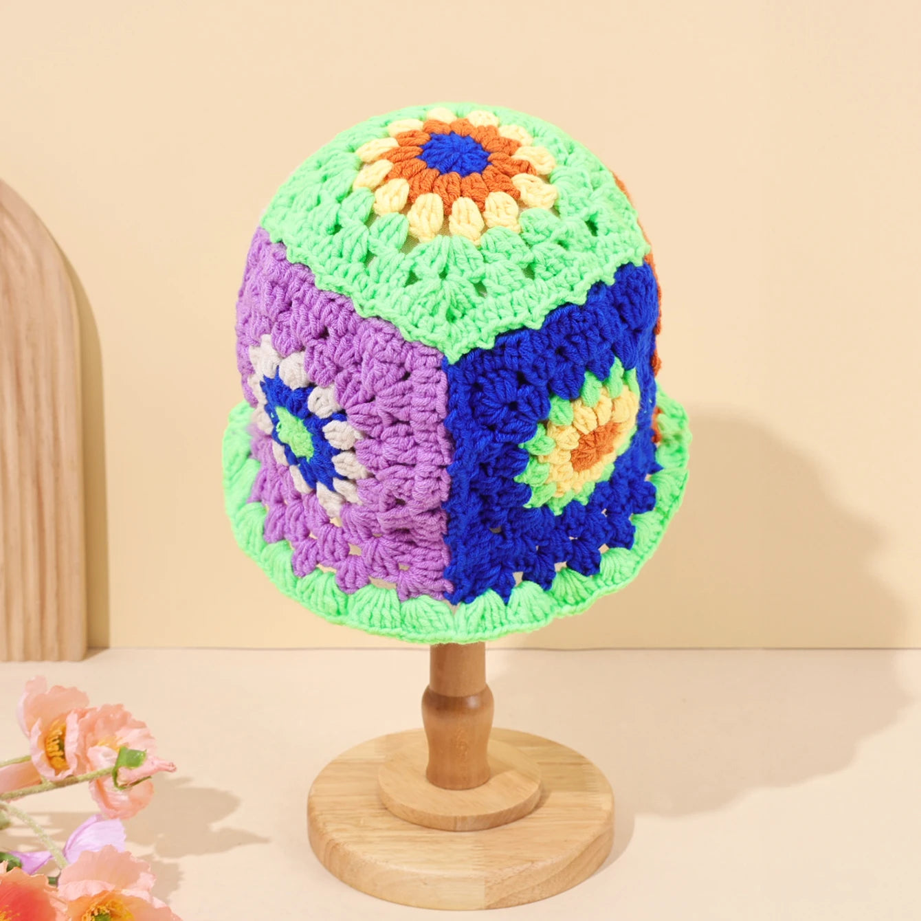 Women's Patchwork Knitted Fisherman Hat