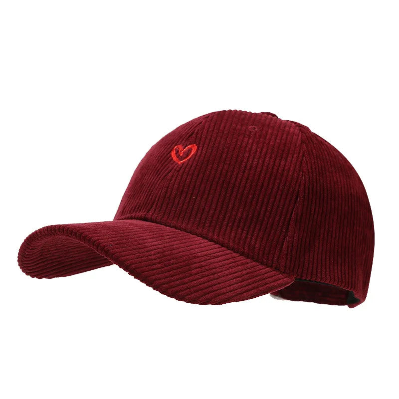 Little Love Corduroy Embroidered Baseball Cap