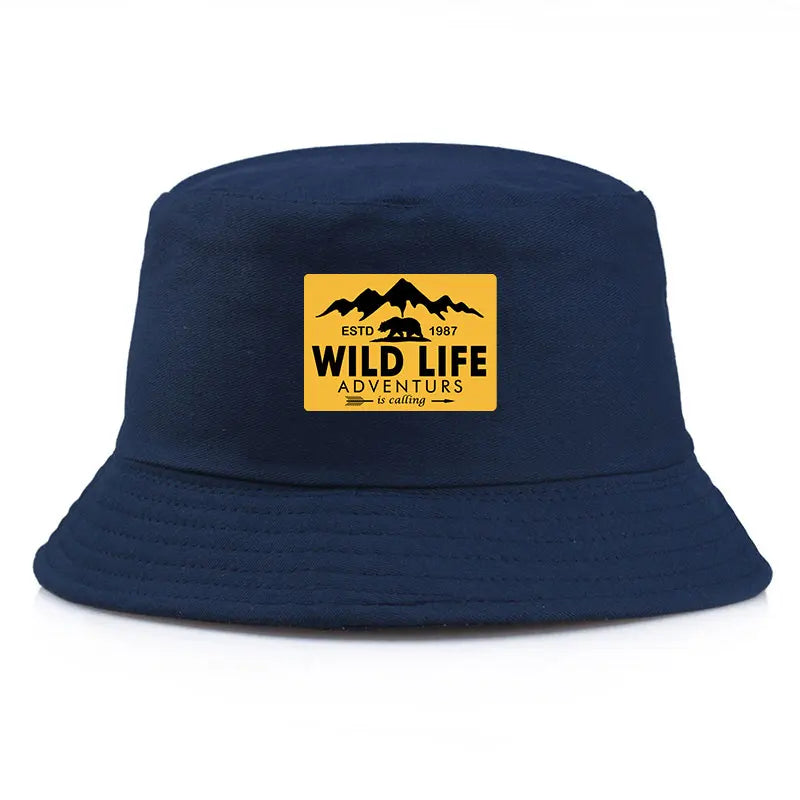 Wild Life Printed Reversible Double Side Beach Bucket Hat