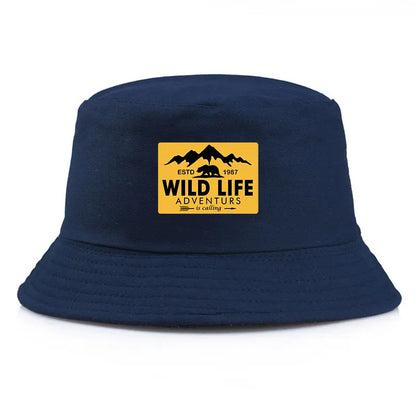 Wild Life Printed Reversible Double Side Beach Bucket Hat