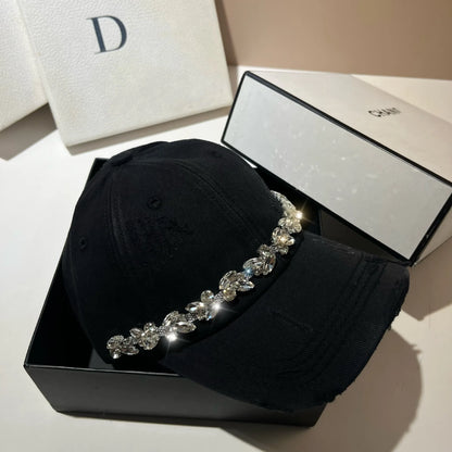 Rhinestone Korean Fashion Women’s Baseball Cap