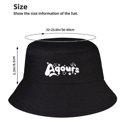 Aqours Pastel Pop Group Text Bucket Hat