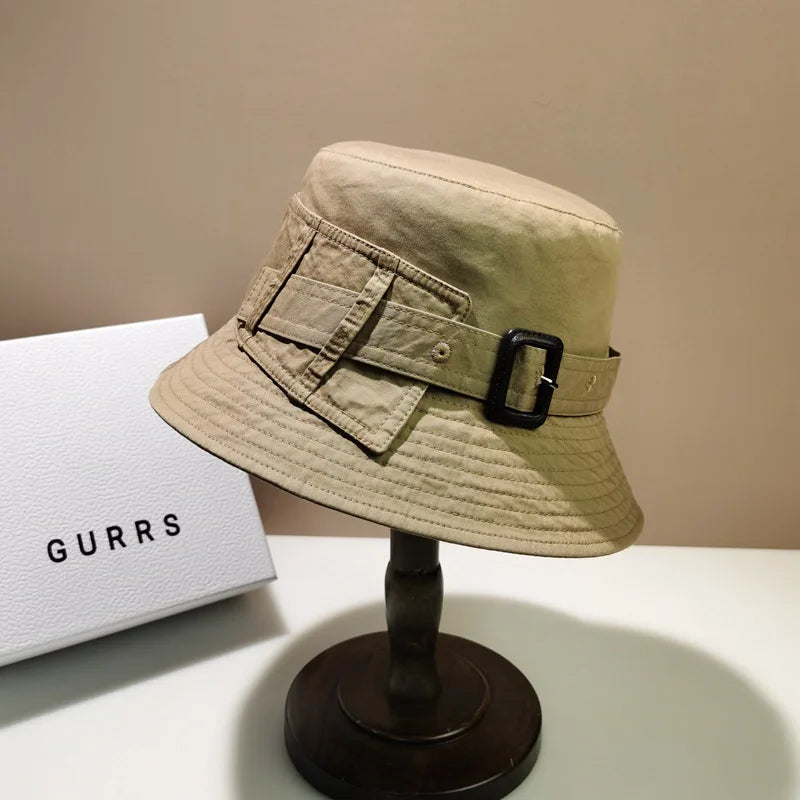 Luxury Belt Buckle Fashion Bucket Hat for Women