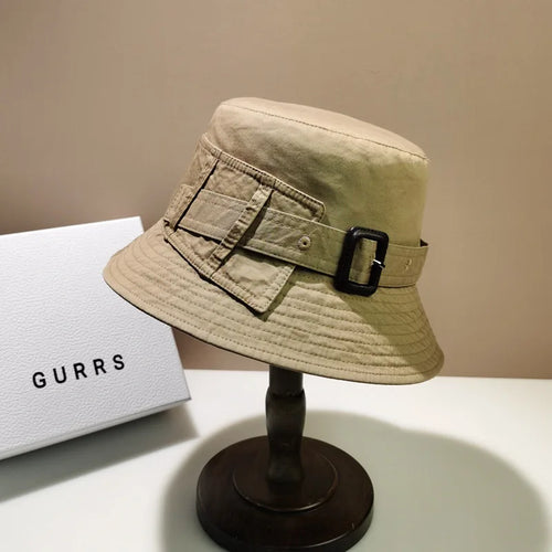 Luxury Belt Buckle Fashion Bucket Hat for Women