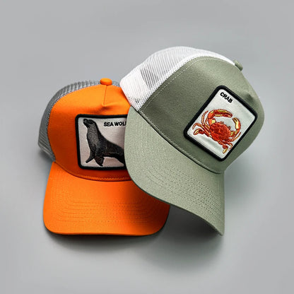 Niche Color Block Marine Animals Baseball Cap
