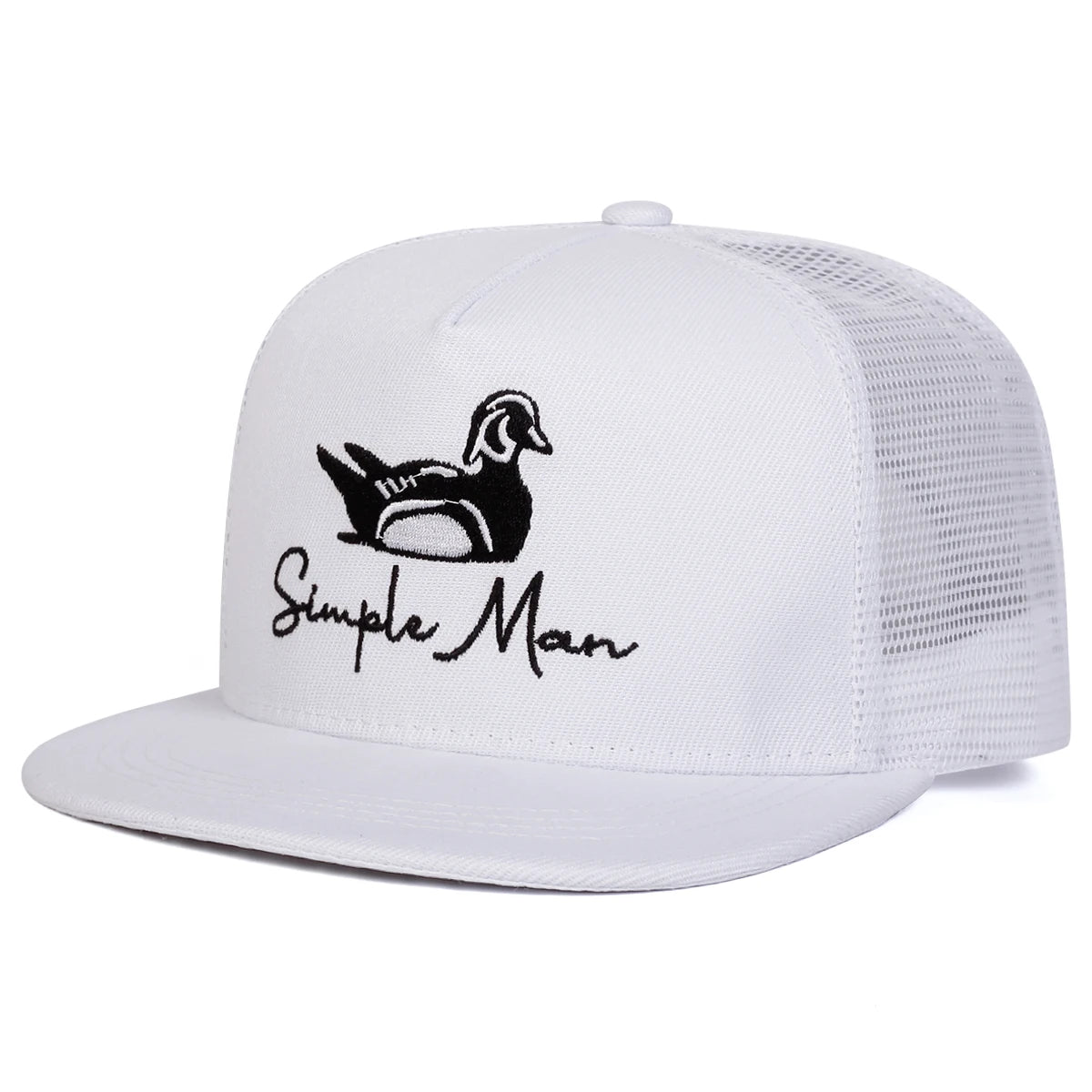 Unisex Simple Man Duck Embroidery Hip-hop Net