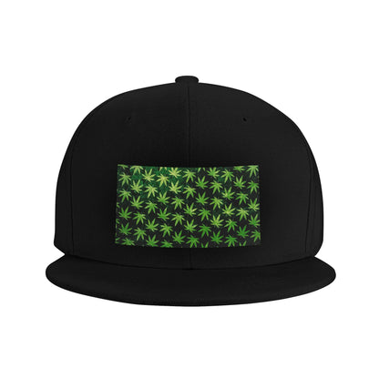 Cannabis Leaf Graphic Pattern Snapback Cap