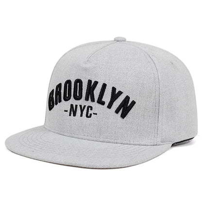 Brooklyn Letter Embroidery Hip Hop Snapback Cap