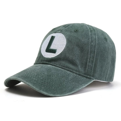 New Unisex Washed Cotton Cap Letter Embroidery Baseball Cap