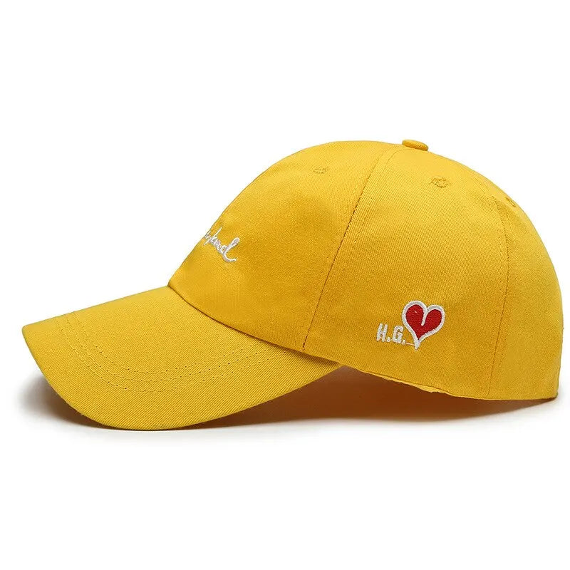 Love Embroidery Polyester Cotton Baseball Hat