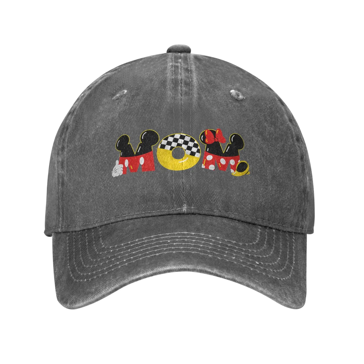 Mickey Minnie Mouse Mother Day Washed Baseball Cap