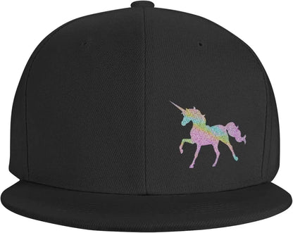 Glitter Unicorn Adjustable Outdoor Snapback Cap