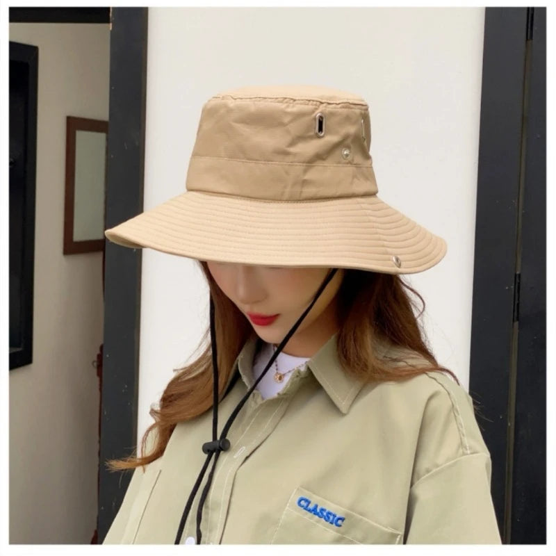 Unisex Solid Summer Bucket Hat