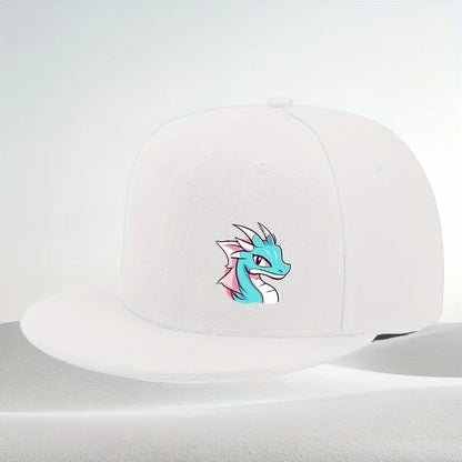 Blue Pink Dragon Head Cartoon Outdoor Snapback Cap
