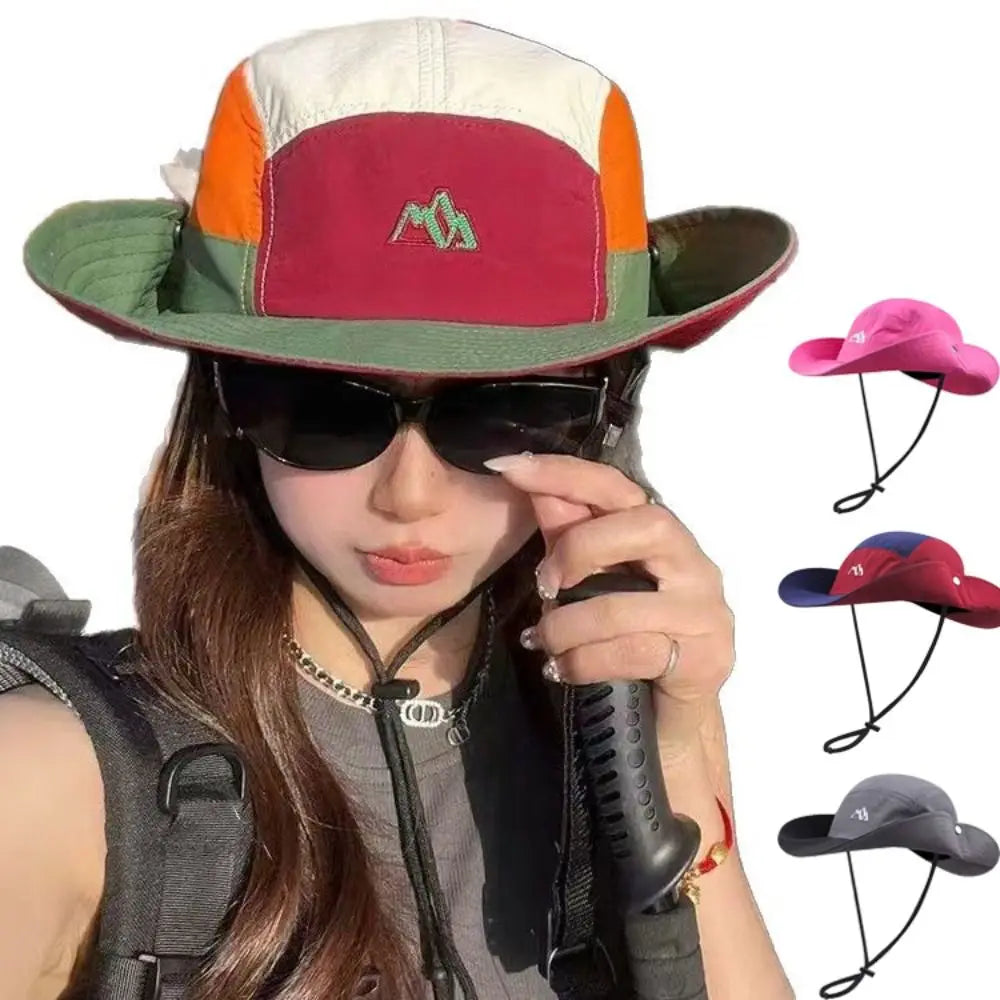 Color Block Quick-Dry Breathable Bucket Hat