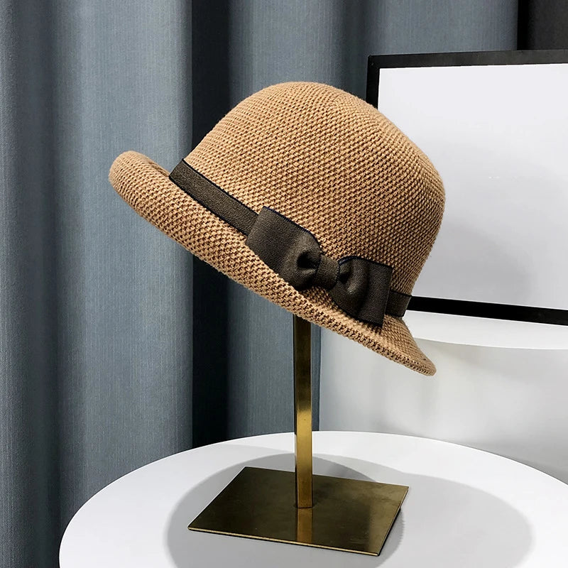 Japanese Bow Bucket Hat Women