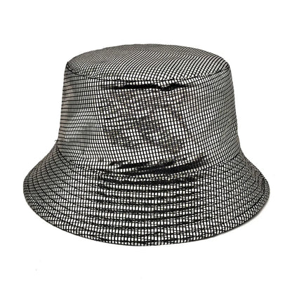 Golden Silver Plaid Bucket Hat