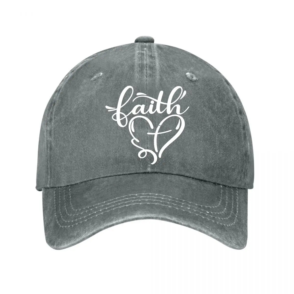 Vintage Faith Heart Washed Cotton Family Baseball Cap