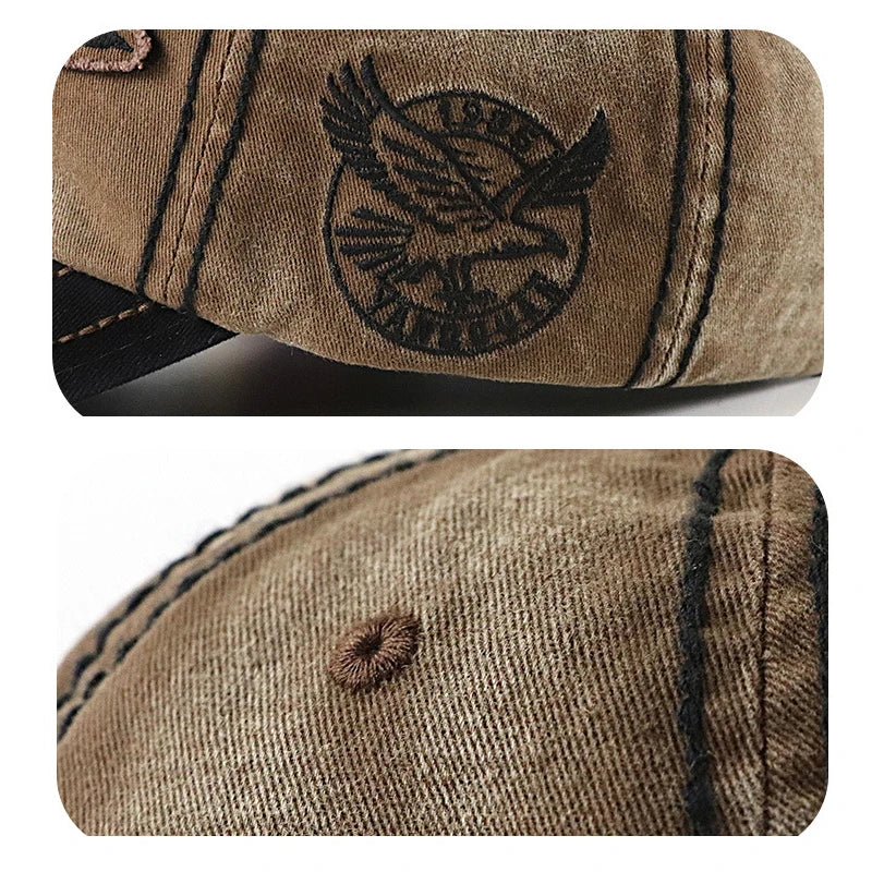 Eagle Embroidered Large Head Baseball Cap