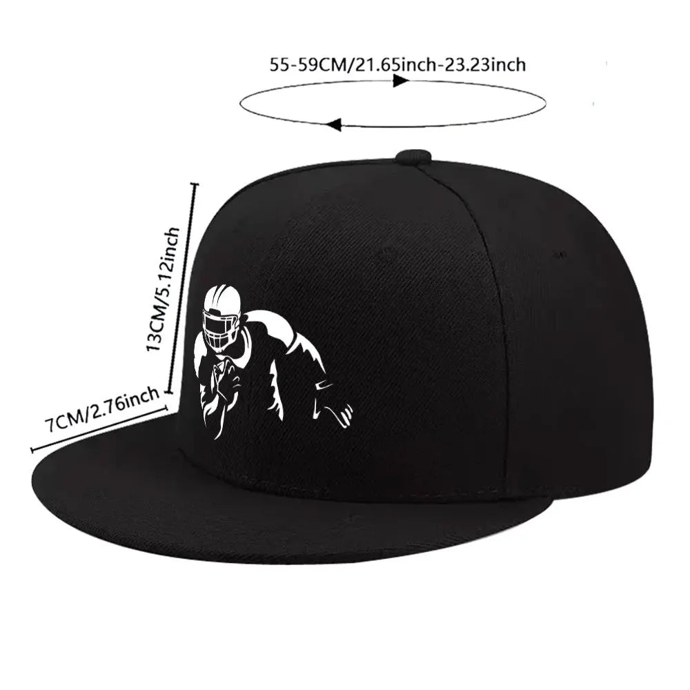 American Football Player Print Outdoor Snapback Cap
