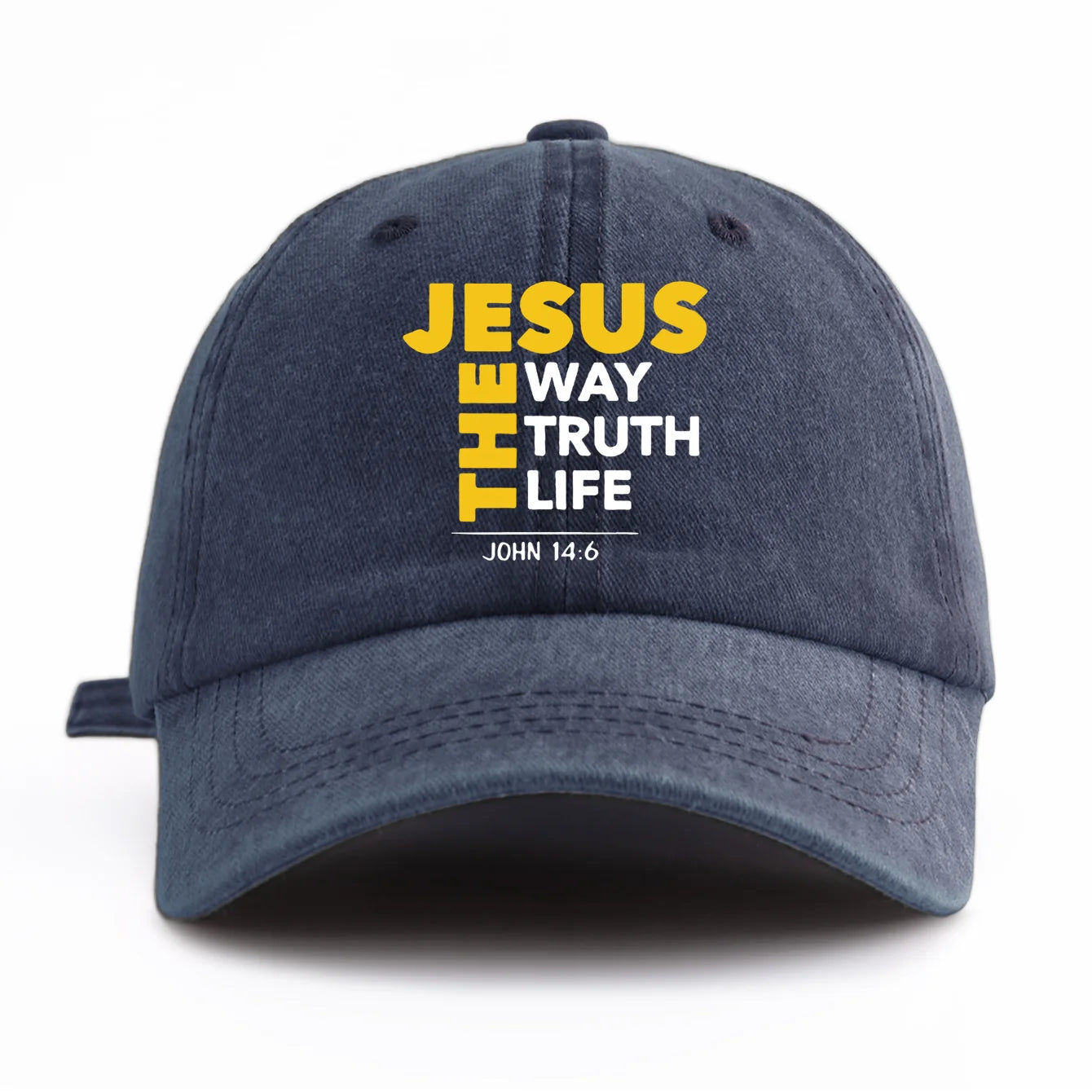 Jesus Cross Print Washed Classic Baseball Cap