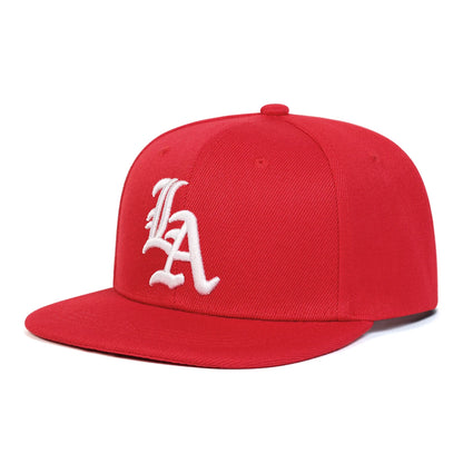 Gothic LA Letter Embroidery Kids Snapback Cap