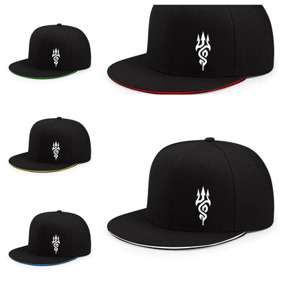 Letter Face Print Snapback Hat Unisex